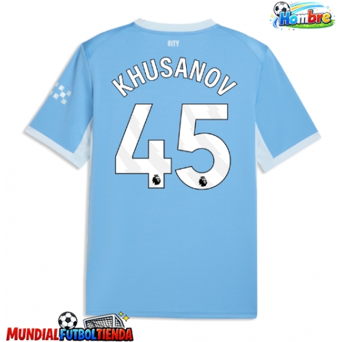 Camiseta Manchester City Abdukodir Khusanov #45 Primera Equipación Replica 2026-27 mangas cortas